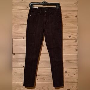 Joe's Mid Rise Skinny Ankle Jeans In Burgundy Size 28x28 NWT